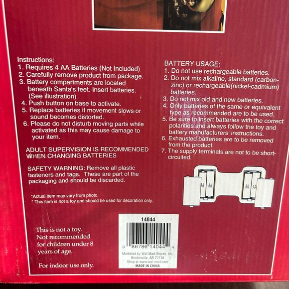 Vintage Sax Playing Santa Claus with original box Christmas pow veterans - Picture 2 of 7